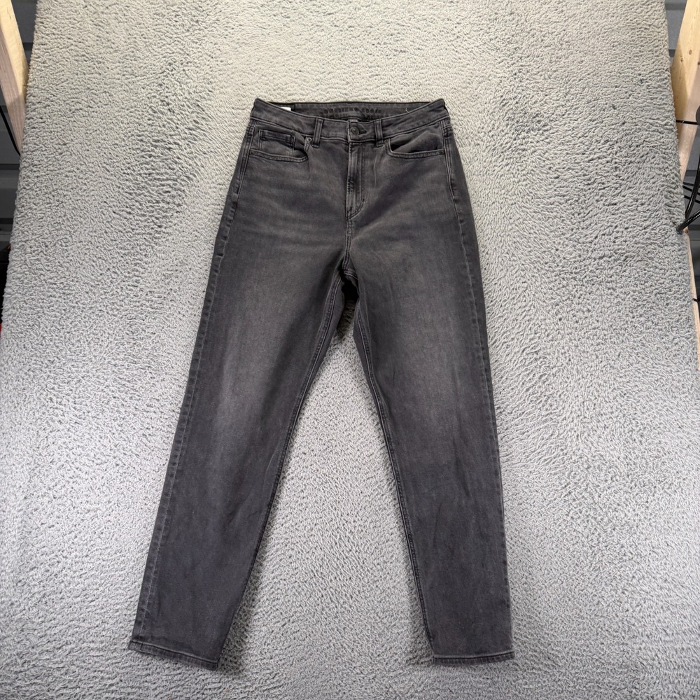 American Eagle Outfitters Jeans Women's 0 Gray Cotton Denim Mom Faded Stretch